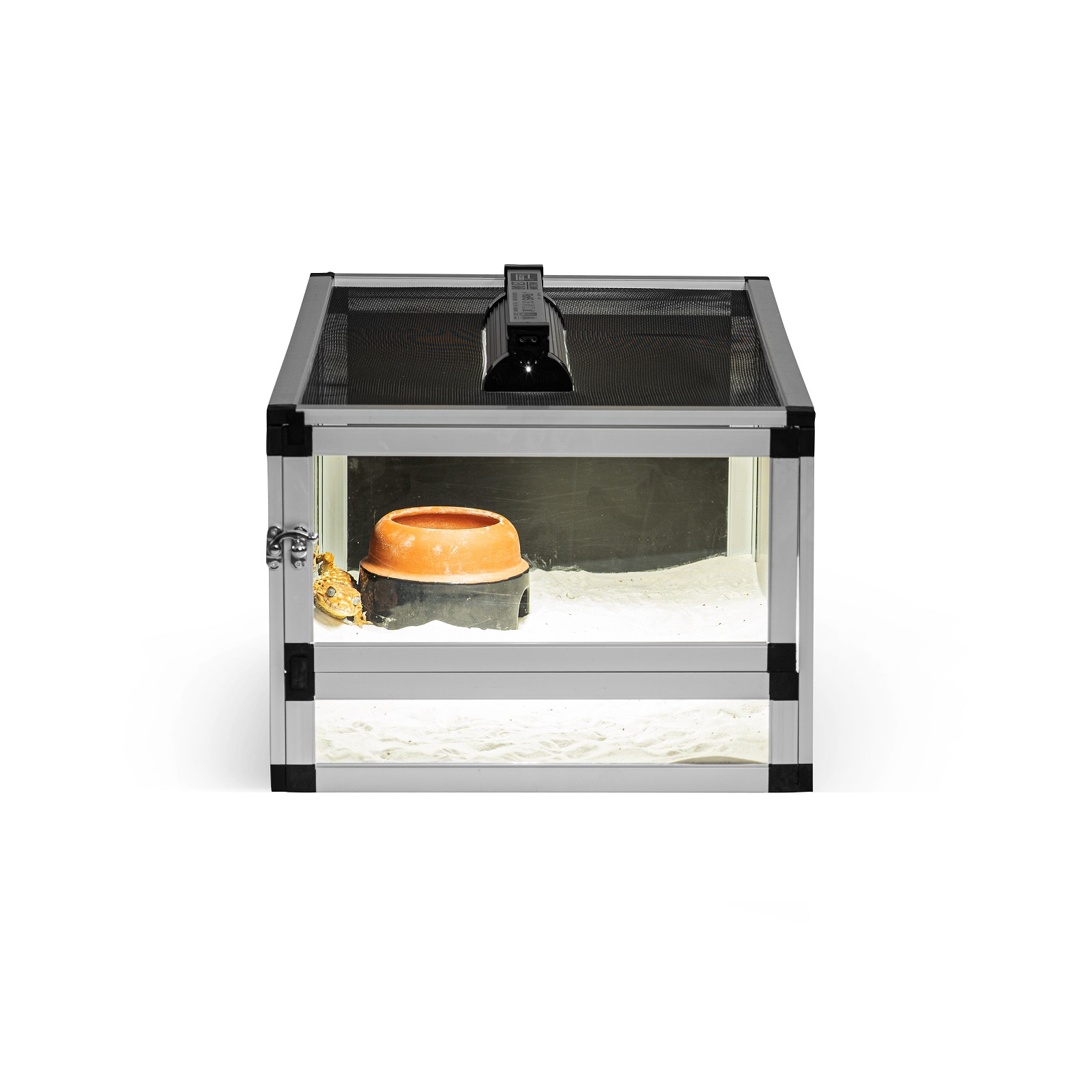 Horizontal terrarium for agams, geckos
